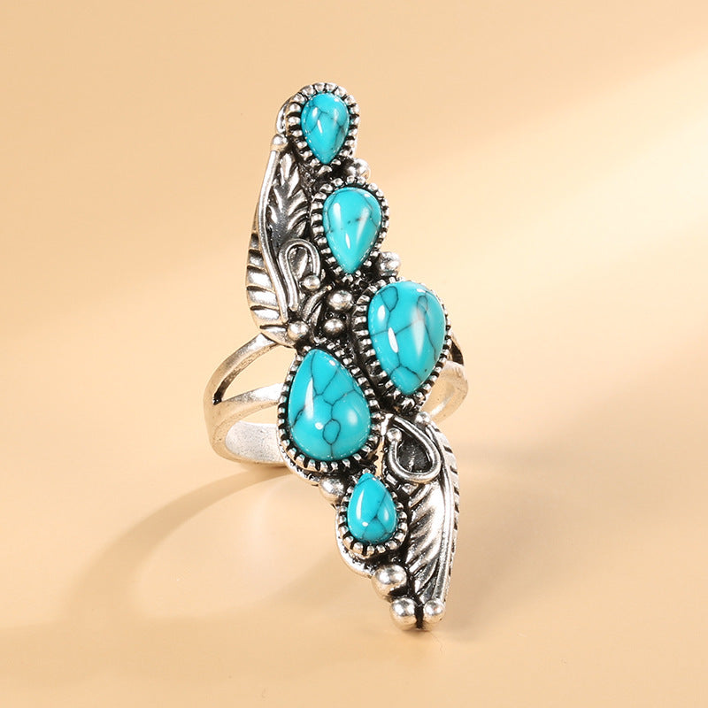 Water Drop Turquoise Ring