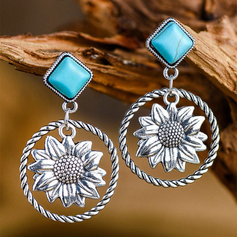 Turquoise Cactus Earrings