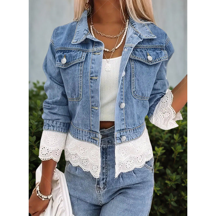 Lace and Denim Jacket