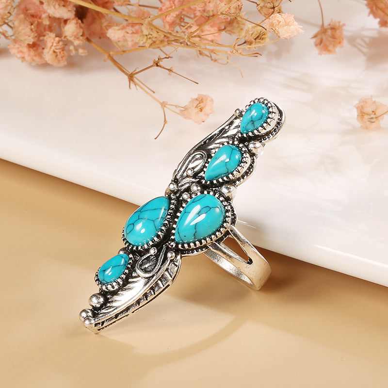 Water Drop Turquoise Ring