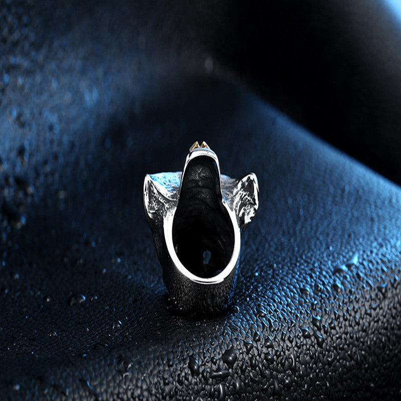 Western cowboy skull ring