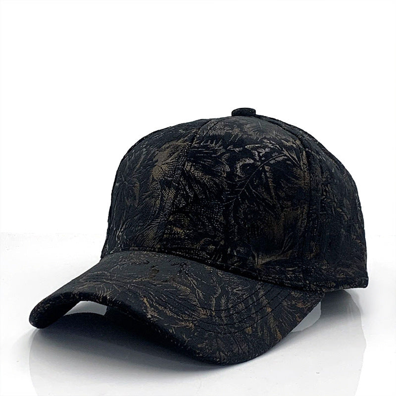 Floral print baseball cap