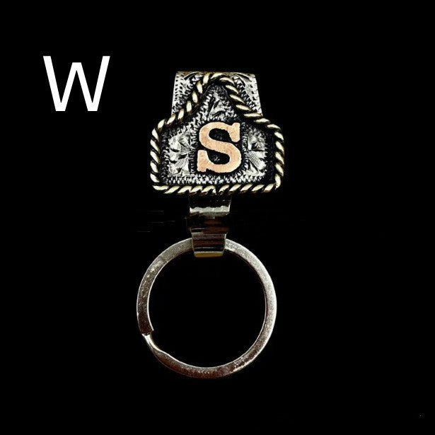 Handmade Cow Tag Belt Key Holder