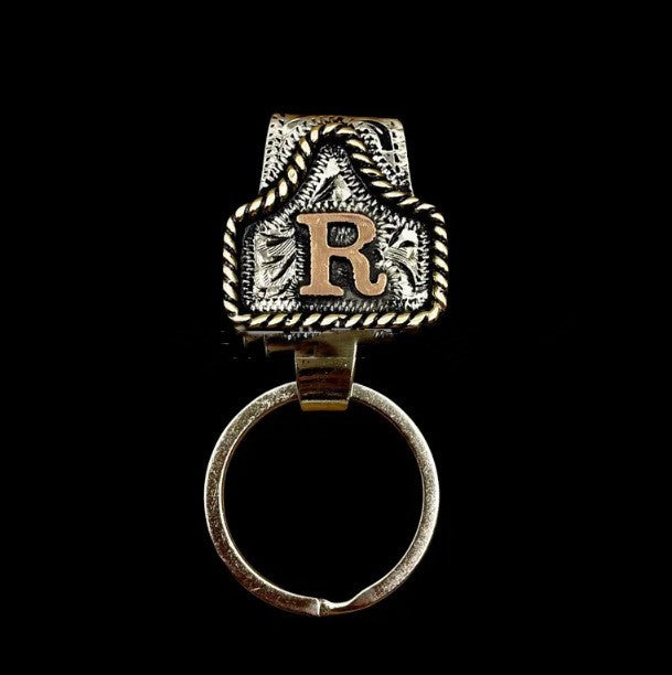 Handmade Cow Tag Belt Key Holder