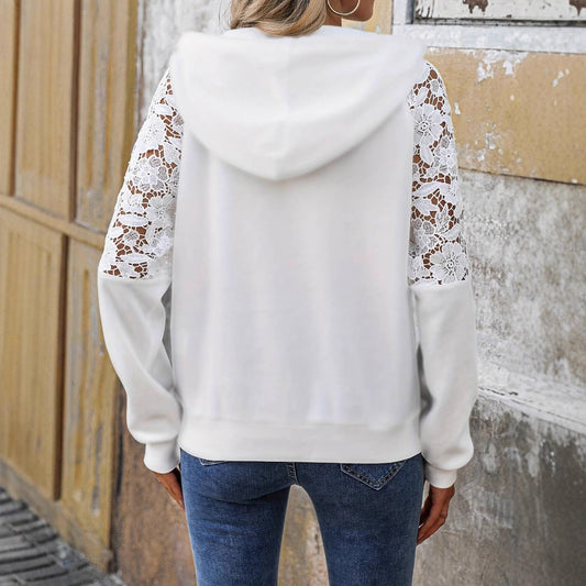 Lace sleeved sweater