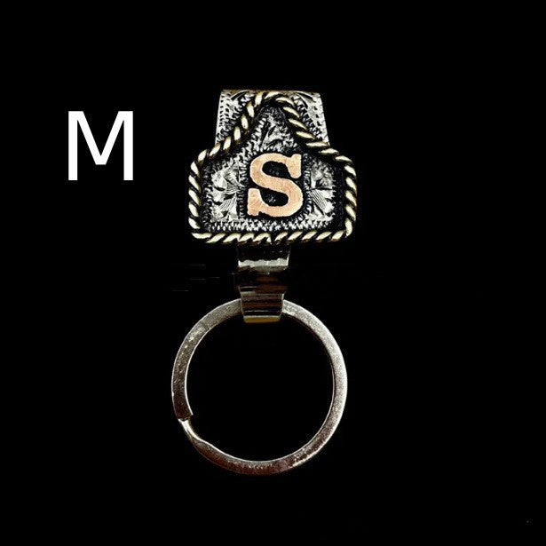 Handmade Cow Tag Belt Key Holder