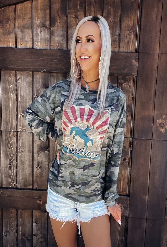 Cashmere Women's Camo Crewneck