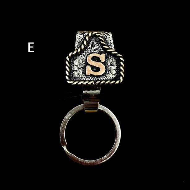 Handmade Cow Tag Belt Key Holder