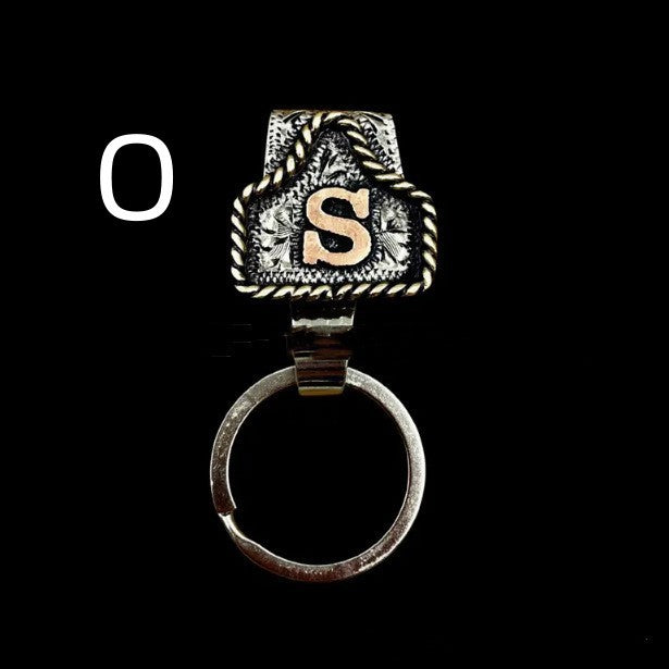 Handmade Cow Tag Belt Key Holder