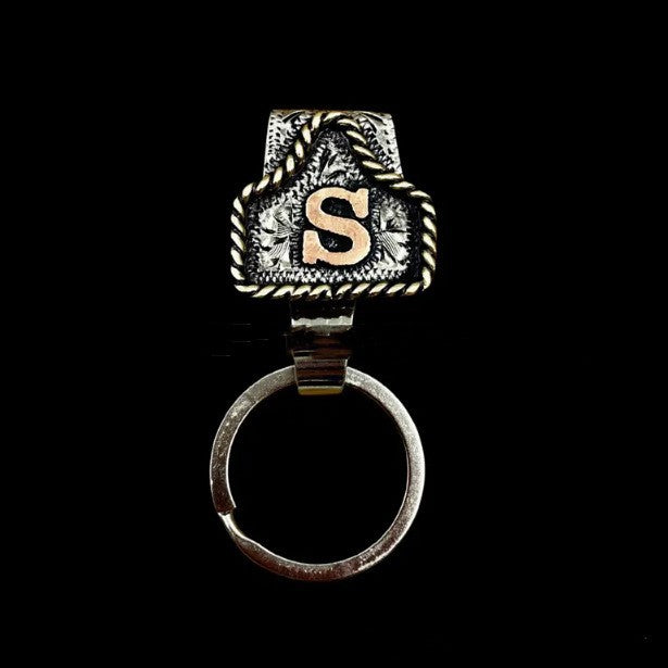 Handmade Cow Tag Belt Key Holder