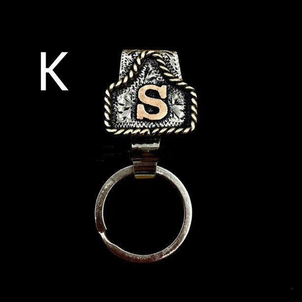 Handmade Cow Tag Belt Key Holder