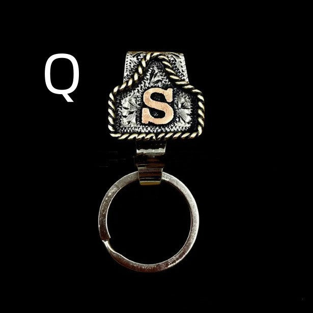 Handmade Cow Tag Belt Key Holder