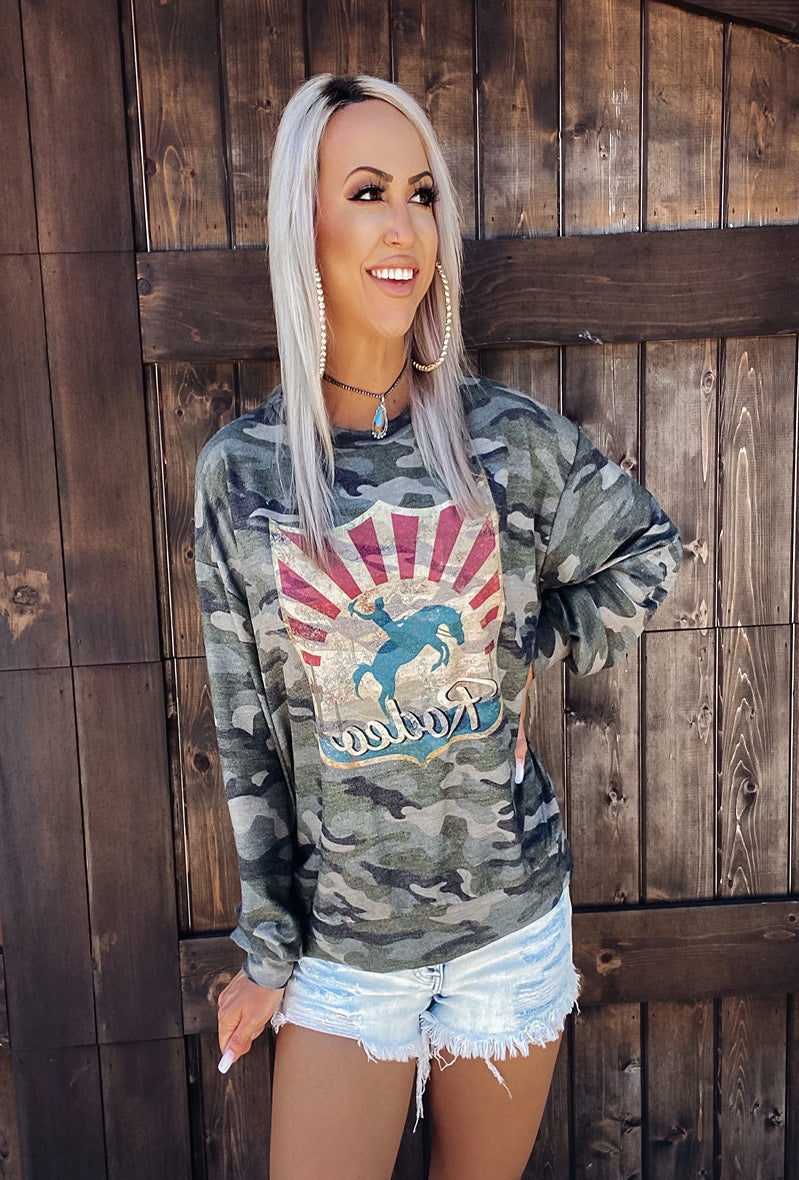 Cashmere Women's Camo Crewneck