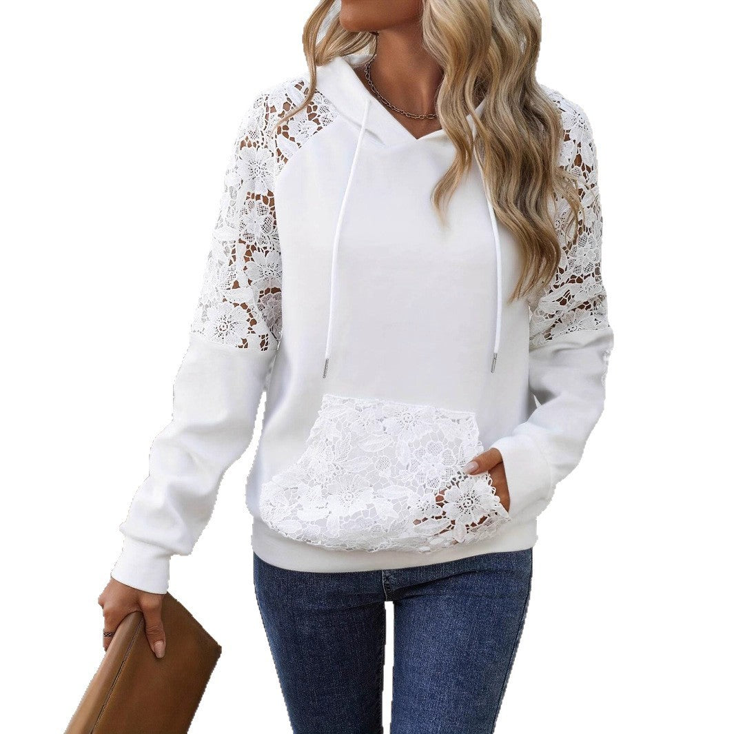 Lace sleeved sweater