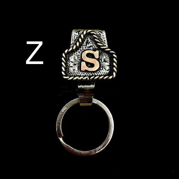 Handmade Cow Tag Belt Key Holder