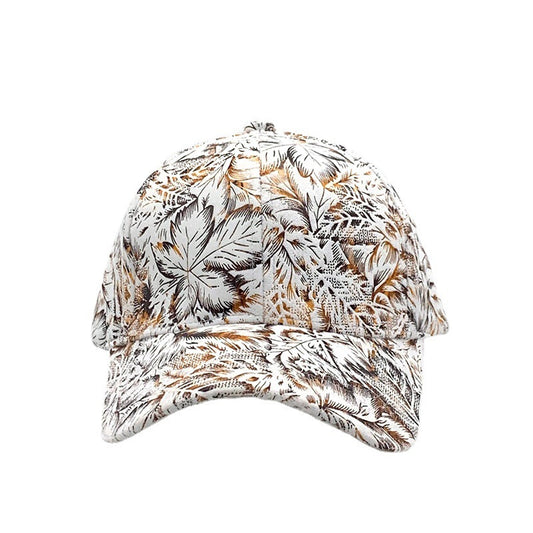 Floral print baseball cap