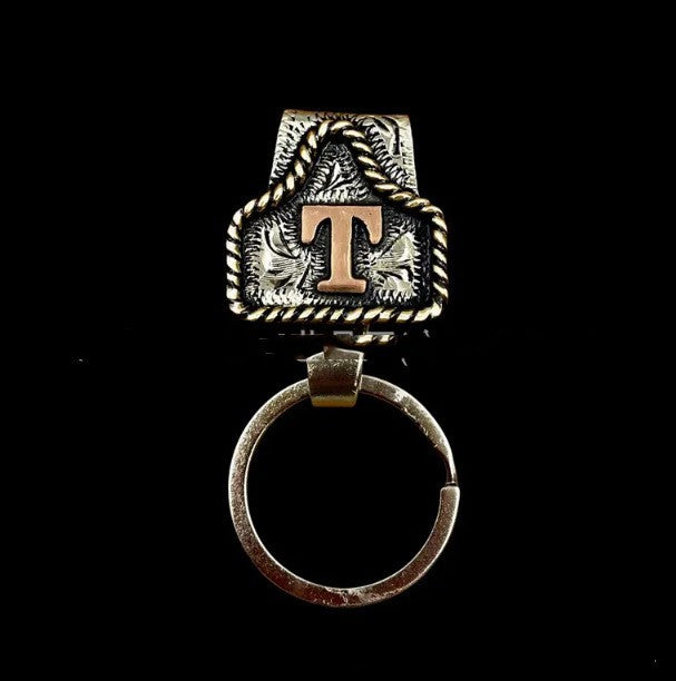 Handmade Cow Tag Belt Key Holder