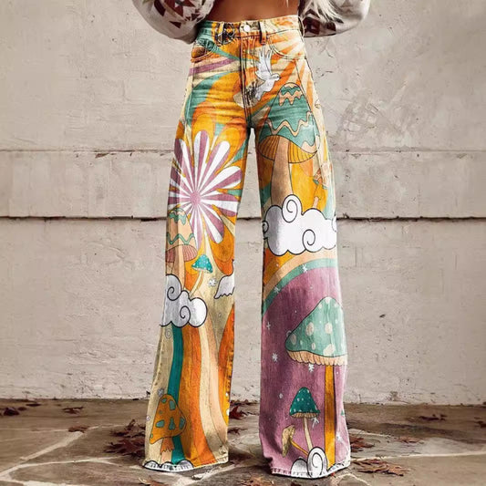 Bell-bottom Pants - Simulation Denim