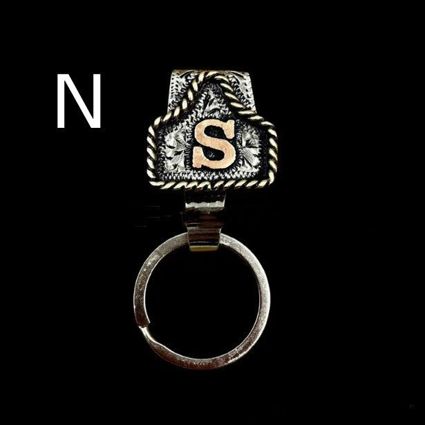 Handmade Cow Tag Belt Key Holder