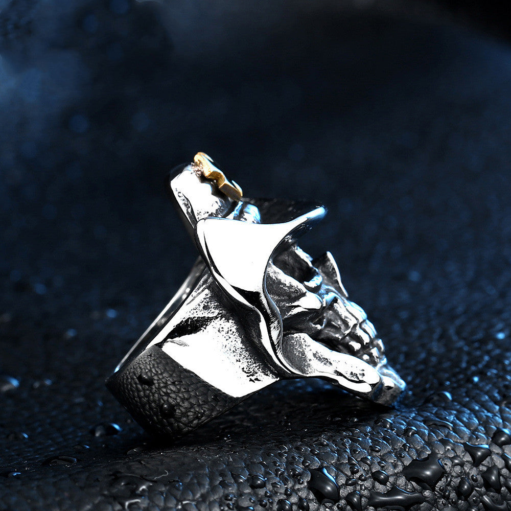 Western cowboy skull ring