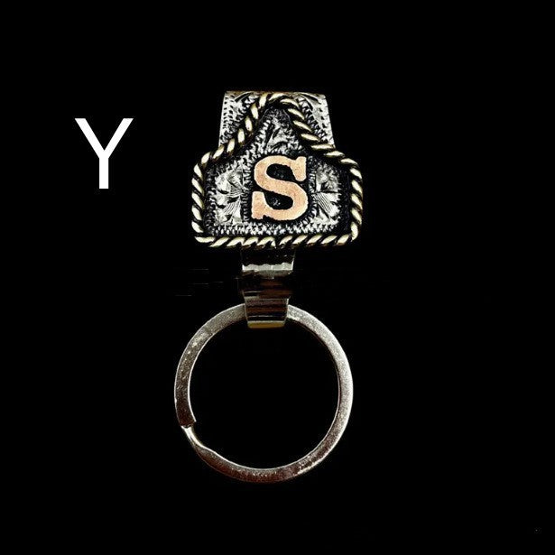 Handmade Cow Tag Belt Key Holder