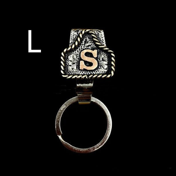 Handmade Cow Tag Belt Key Holder