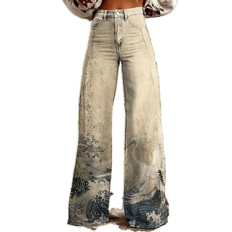 Bell-bottom Pants - Simulation Denim