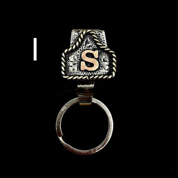 Handmade Cow Tag Belt Key Holder