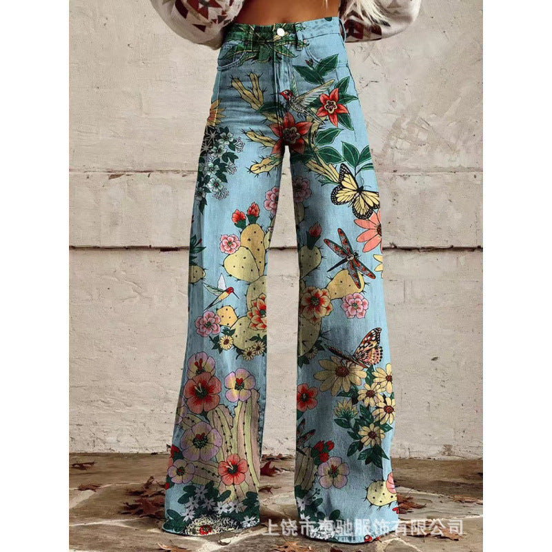 Bell-bottom Pants - Simulation Denim